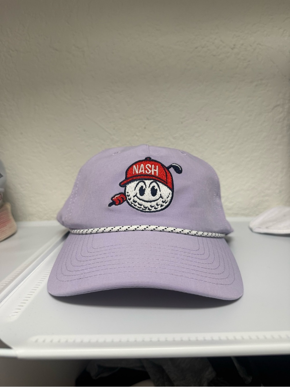 Nash Embroidered Lilac Rope Cap